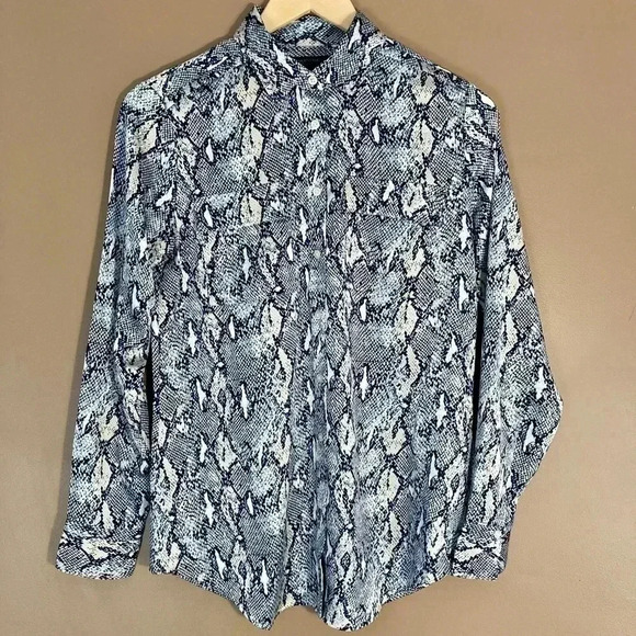 Banana  republic snake print blue grey Dillon - Picture 1 of 2